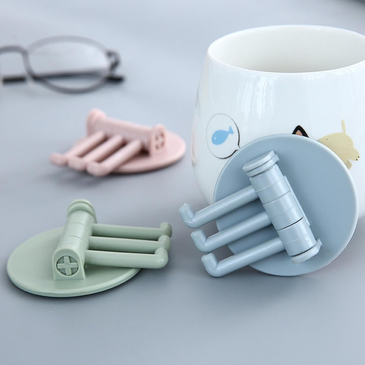 4142 Sticky Hook Household Strong Punch-Free Hook, 180°Foldable Multi-Function Rotatable Hook with 3 Hooks, Suitable for Bathroom, Kitchen, Office (1 Pc) 4142 Sticky Hook Household Strong Punch-Free Hook, 180°Foldable Multi-Function Rotatable Hook with 3 Hooks, Suitable for Bathroom, Kitchen, Office (1 Pc)